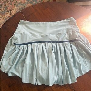 Gold Hinge Baby Blue Pleated Active Tennis Skirt Size M Medium Athletic Skort